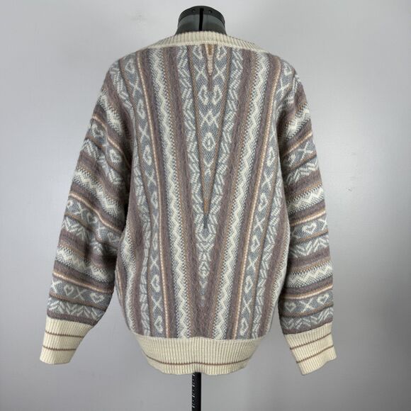 Lot of 2 POL Oversized Womens Sweaters | Peace Sign, Aztec V Neck Pullovers - Picture 10 of 14